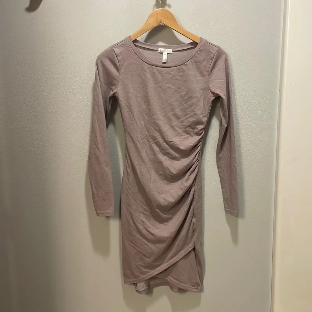 Leith Woman’s Light Purple Long Sleeve Dress
